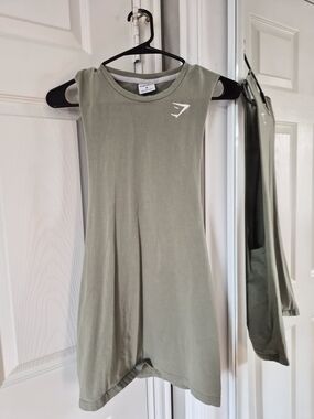 Gymshark Olive Green Sleeveless Workout Dress